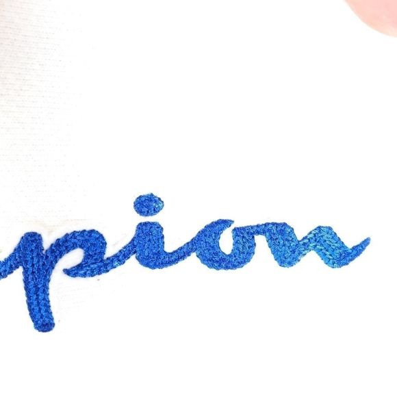 Champion Vintage white reverse weave hooded sweatshirt hoodie script logo small - Picture 10 of 16